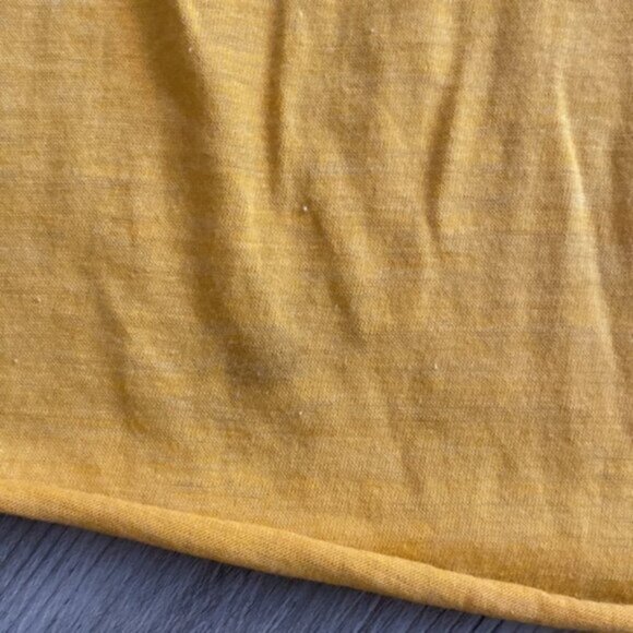 VINTAGE 1983 Rose Bowl T Shirt Womens Medium UCLA vs MICHIGAN CFB Yellow Raw Hem - Picture 6 of 7